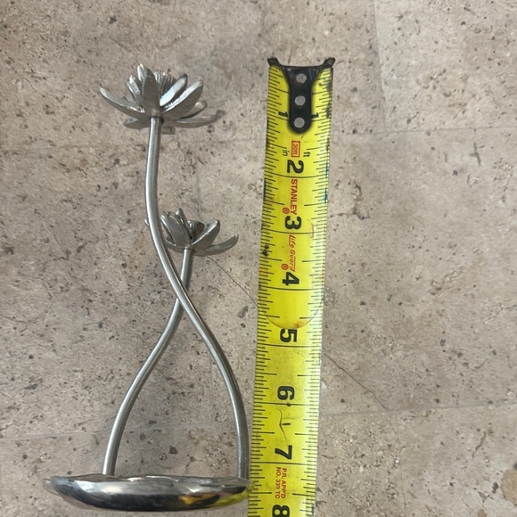 Silver Dual Floral Nightstand Jewelry Holder - Picture 2 of 2